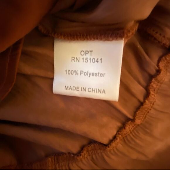 NWOT Anthro OPT rust/copper ruffled Tianna dress Small - Picture 8 of 8